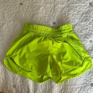 Lululemon Athletica Lime Green Athletic Shorts Track That